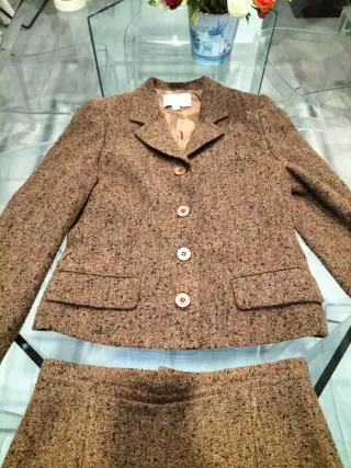 Traje Falda y Chaqueta Gloria Estellés Marrón