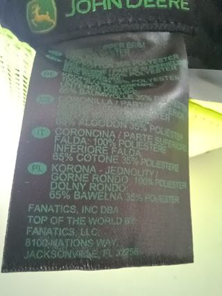 Gorra John Deere bordada