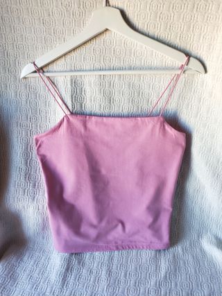 Camiseta tirantes rosa pastel Primark M mujer