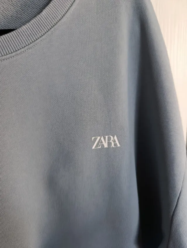 Sudadera Zara azul hombre