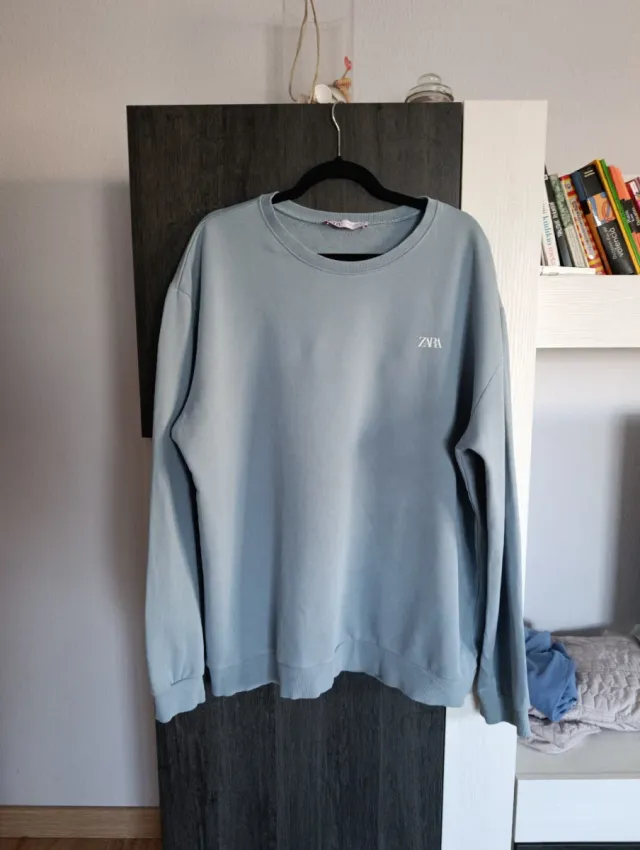 Sudadera Zara azul hombre