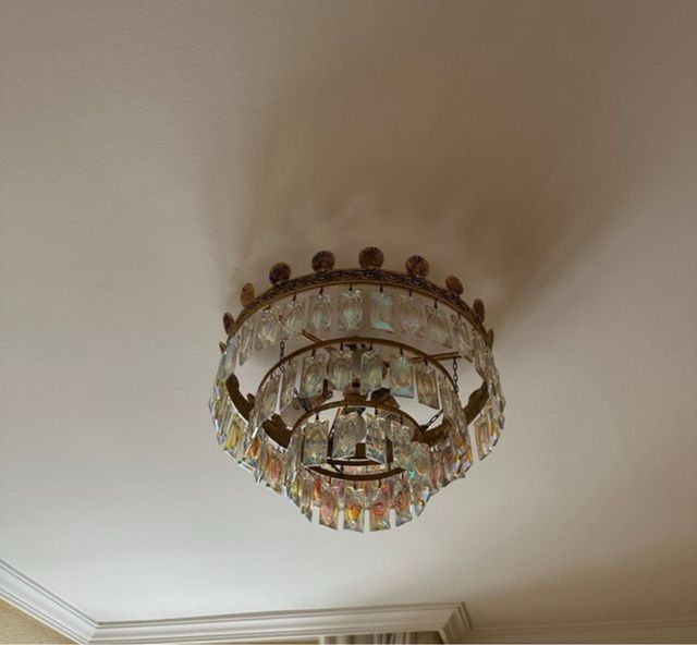 Lámpara Techo Cristal Vintage