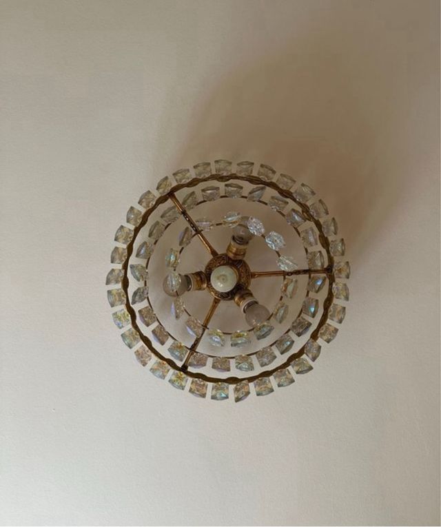 Lámpara Techo Cristal Vintage