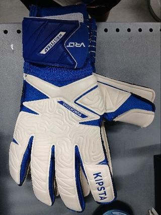 Guantes de portero F500 Viralto Shielder blanco/azul Adulto