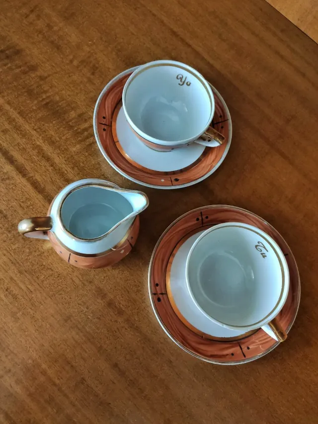 Juego café tú y yo 2 tazas + lechera