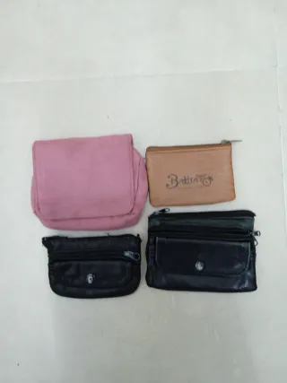 Lote 4 monederos mujer con cremallera