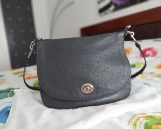 Bolso Coach Gris Piel