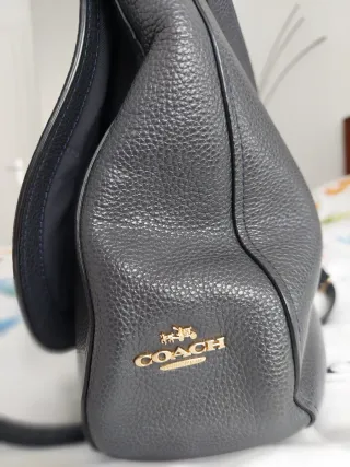 Bolso Coach Gris Piel