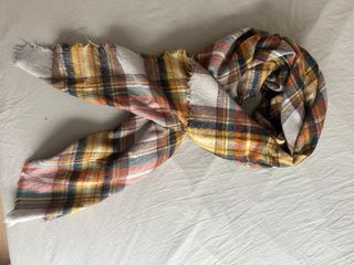 Bufanda Zara Cuadros Multicolor