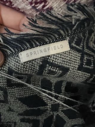 Bufanda azul y blanca estampada