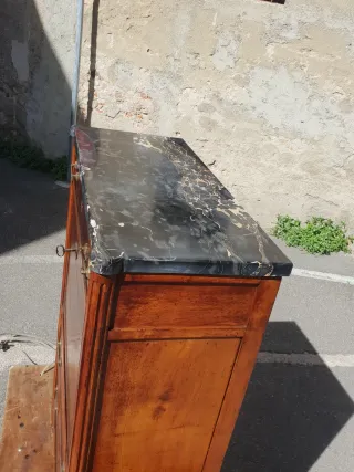 Secretaire scrittoio antico in legno e marmo