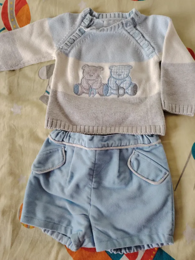 Conjunto Mayoral 6/9 meses ositos