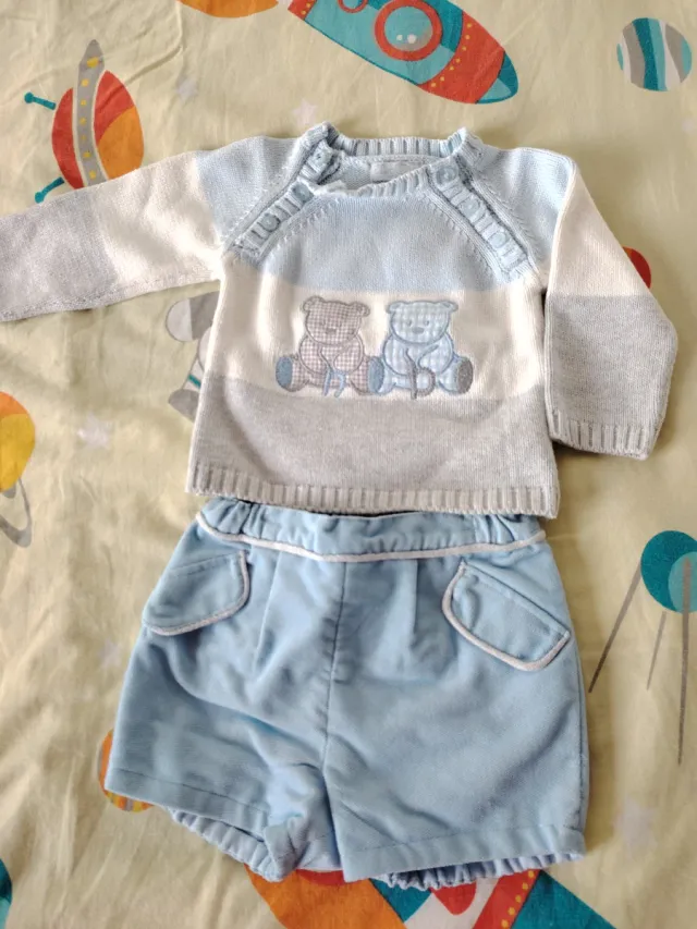 Conjunto Mayoral 6/9 meses ositos