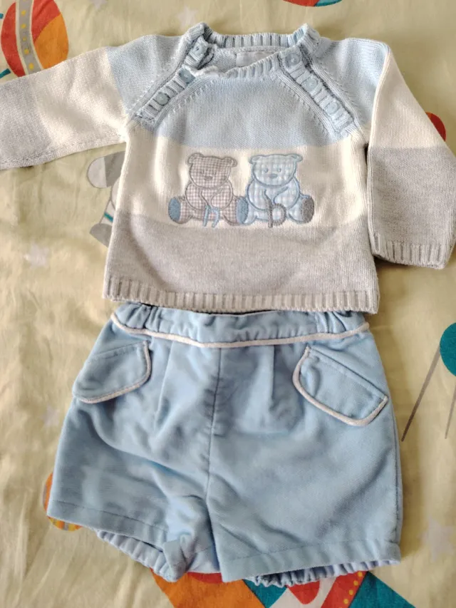 Conjunto Mayoral 6/9 meses ositos