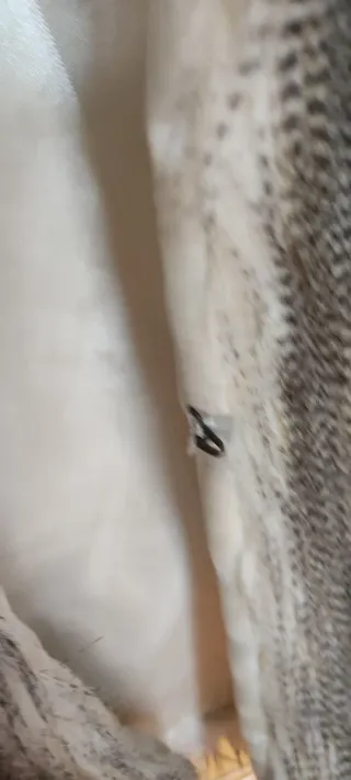 Chaleco pelo beige y gris talla S/M