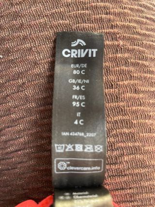 Sujetador deportivo cremallera frontal