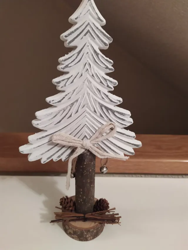 Arbolito Navideño Madera Blanco