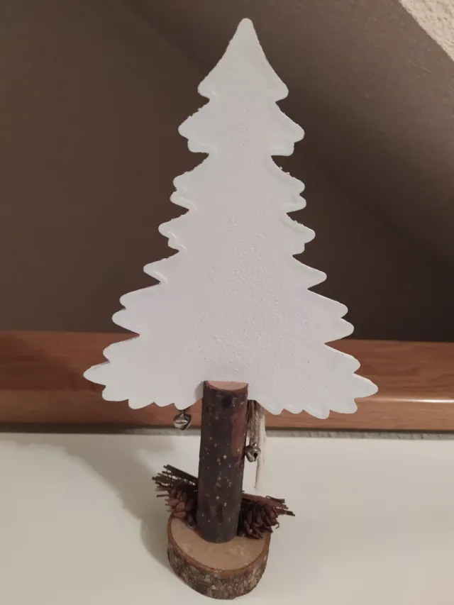 Arbolito Navideño Madera Blanco