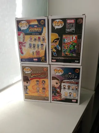 Lote 4 Funko Pop Marvel Indiana Jones Doctor Stran