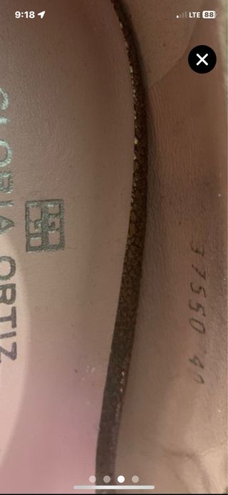 Tacones con plataforma talla 40 Piel Dorada Lujo