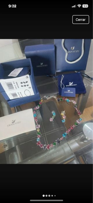 Conjunto collar y pendientes Swarovski