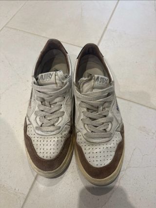 Autry Sneakers Donna Bianche Marroni