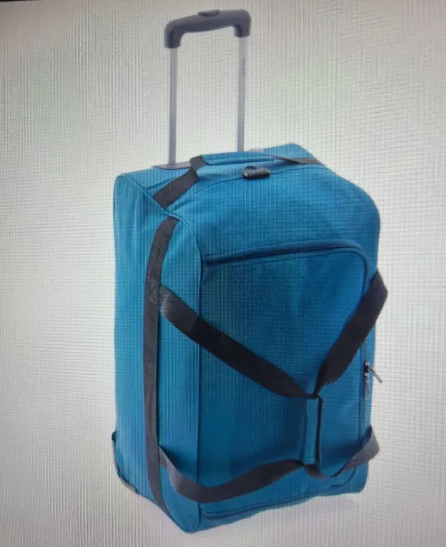 Bolsa de viaje azul con ruedas