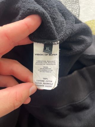 Felpa Vision of Super Uomo XL Fiamme Viola Nera