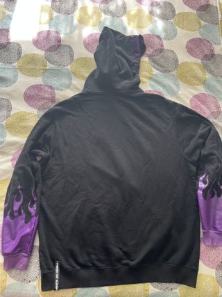 Felpa Vision of Super Uomo XL Fiamme Viola Nera