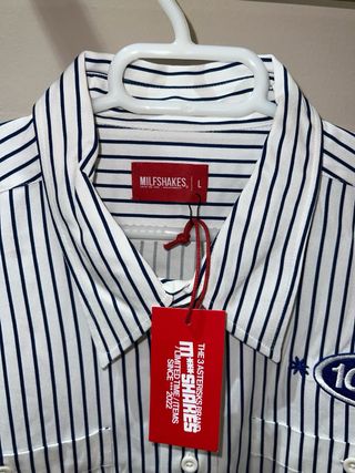 Camisa Milfshakes Rayas Azul Talla L