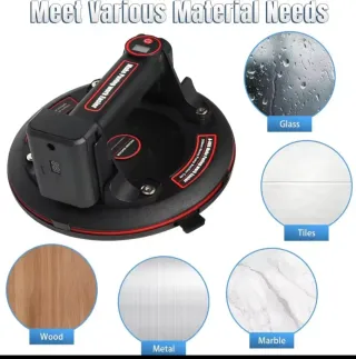 Ventosa Eléctrica 200kg Cristal, Azulejos, Madera