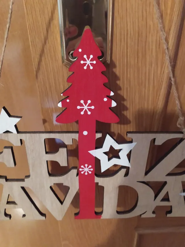 Cartel Feliz Navidad de Madera
