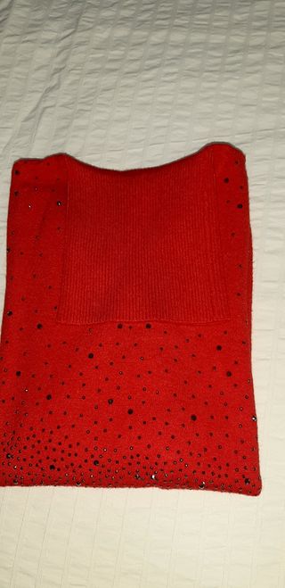 Jersey rojo con pedrería