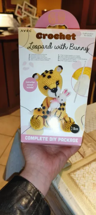 Kit Fai da Te Uncinetto Leopardo e Coniglietto
