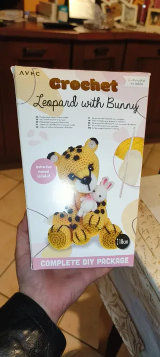 Kit Fai da Te Uncinetto Leopardo e Coniglietto