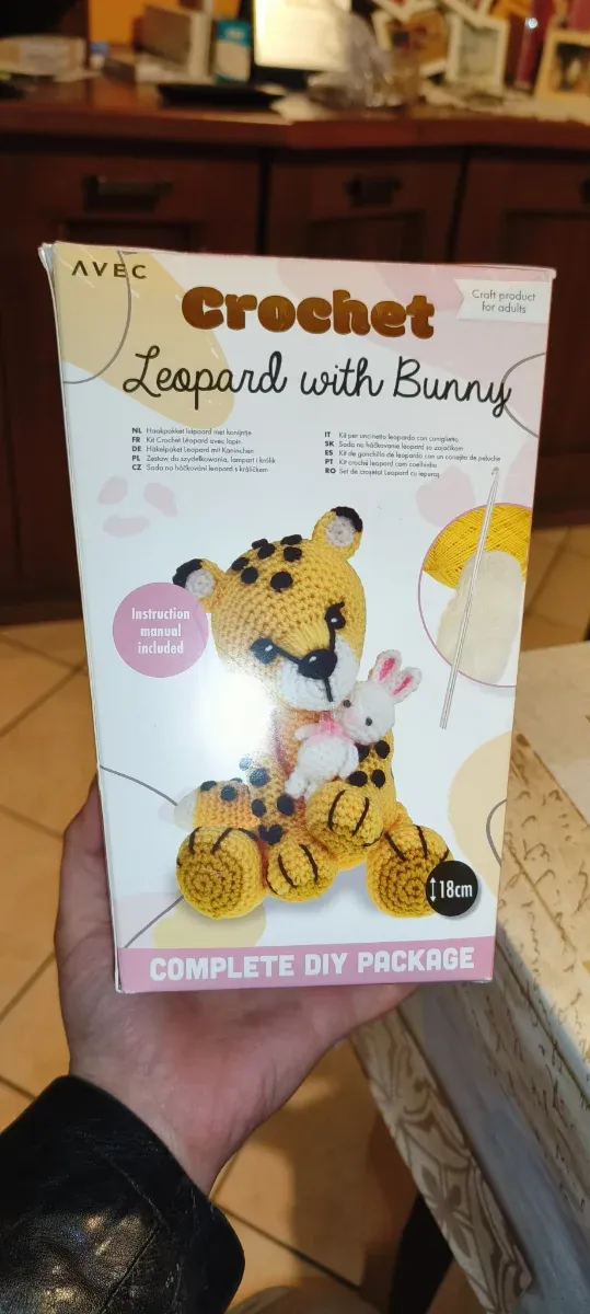 Kit Fai da Te Uncinetto Leopardo e Coniglietto