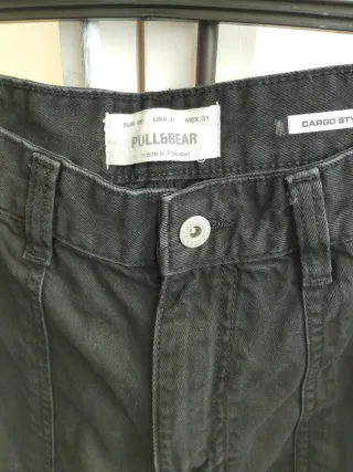 Jeans cargo uomo Pull&Bear neri