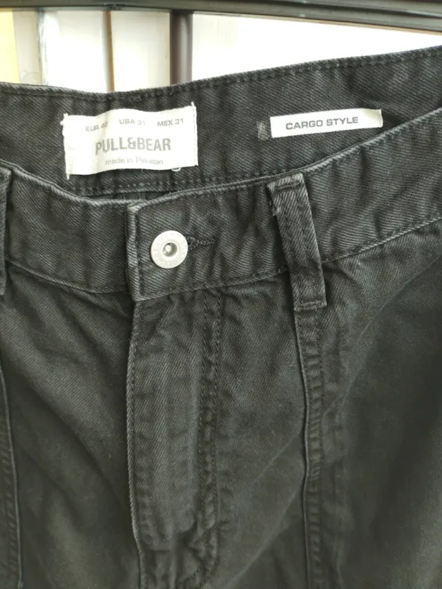 Jeans cargo uomo Pull&Bear neri