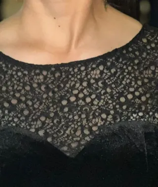 Vestido Flamenca Gitana Negro Encaje