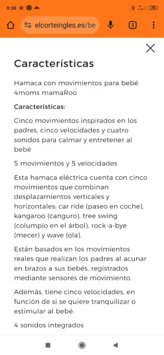 Hamaca 4moms mamaroo4