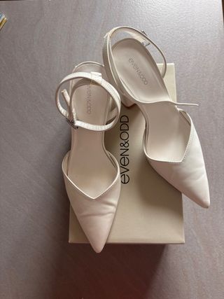 Scarpe con tacco largo bianche EVEN&ODD