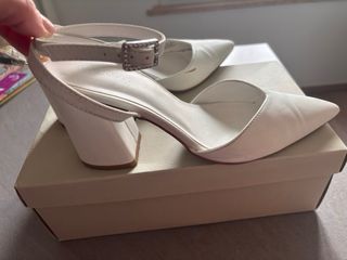 Scarpe con tacco largo bianche EVEN&ODD