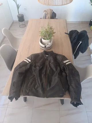 Chaqueta de moto piel de búfalo