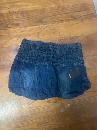 Falda Globo Vaquera Blanco Talla 36