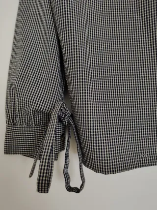 Blusa donna maniche lunghe quadretti