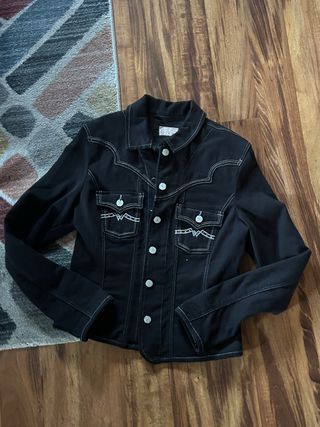 Cazadora vaquera negra vintage Cimarron Paris