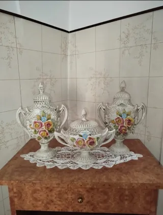 Vaso LCS Capodimonte con Fiori