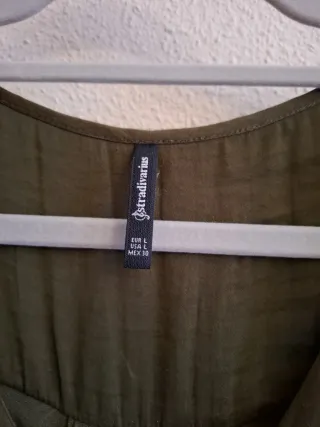 Blusa verde caza de señora