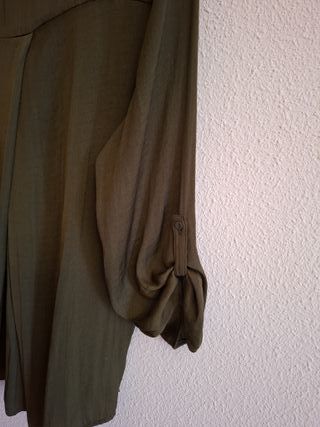 Blusa verde caza de señora