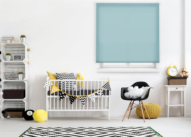 Estor enrollable Uniestor Liso Celeste